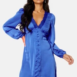 BUBBLEROOM Lucinda satin dress Blue 36