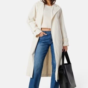 BUBBLEROOM Belted Midi Trenchcoat Winter white 36