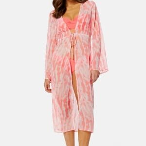 BUBBLEROOM Marcelle kaftan Coral / Patterned S