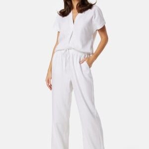 BUBBLEROOM Matilde Linen Blend Trousers White M