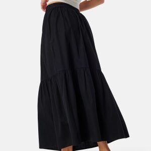 BUBBLEROOM Maxi Cotton Skirt Black XS