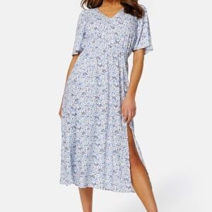 BUBBLEROOM Melanie butterfly sleeve dress Blue / Patterned XS