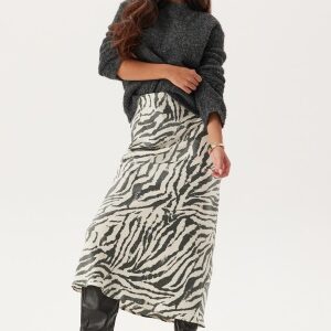 BUBBLEROOM Mermaid Shimmer Midaxi Skirt Zebra XS