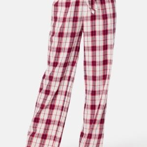 BUBBLEROOM Naya Flannel Pants Dark red / Checked 36