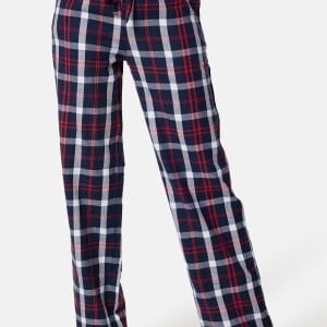 BUBBLEROOM Naya Flannel Pants Dark blue / Checked 34