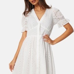 BUBBLEROOM Nettie Broderi Anglaise Dress White 38