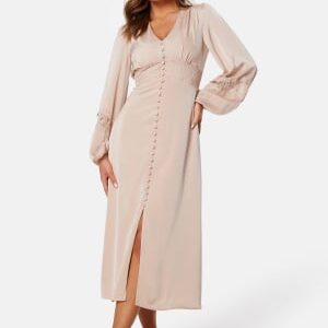 Bubbleroom Occasion  Satin Midi Dress Champagne S