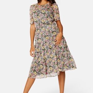 Bubbleroom Occasion Brie Midi Dress Black / Floral 34