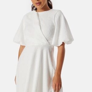 Bubbleroom Occasion Draped Front Structured Dress White XS