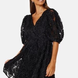 Bubbleroom Occasion 3D Puff Sleeve Dress Black 2XL