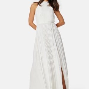 Bubbleroom Occasion Pleated Halter Neck Wedding  Gown White 34