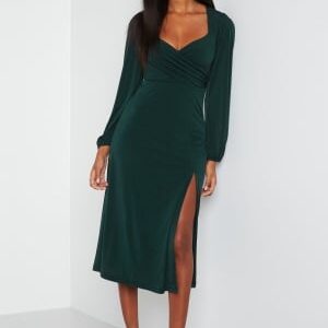 Bubbleroom Occasion Giulia Long Sleeve Dress Dark green 46