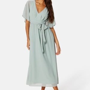 Bubbleroom Occasion Butterfly Sleeve Midi Dress Dusty green 40