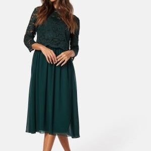 Bubbleroom Occasion Lace Midi Dress Dark green 38