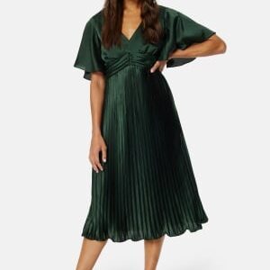 Bubbleroom Occasion Juliet Pleated Dress Dark green 34