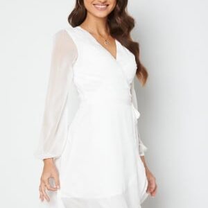 Bubbleroom Occasion Kaira chiffon dress White 46