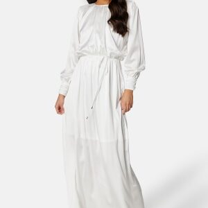 Bubbleroom Occasion Klara Satin Maxi  Dress White XS