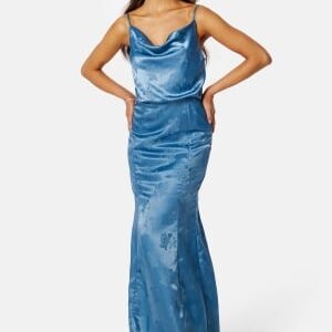 Bubbleroom Occasion Lucie Jacquard Gown Dusty blue 38