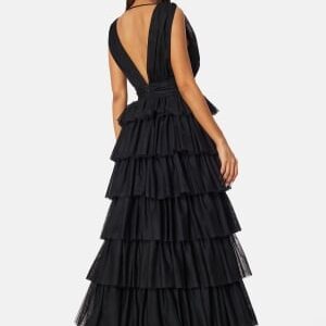 Bubbleroom Occasion Tulle Frill Gown Black 42