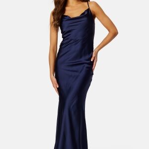 Bubbleroom Occasion Mercie Waterfall Gown Dark blue 48