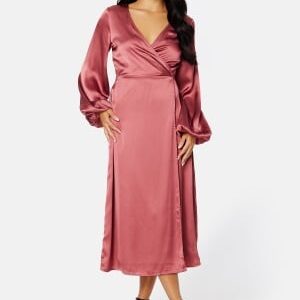 Bubbleroom Occasion Misha Satin Dress Dark dusty pink 36