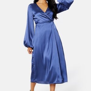 Bubbleroom Occasion Misha Satin Dress Dusty blue 46