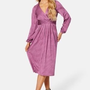 Bubbleroom Occasion Wrap Tie Midi Dress Old rose 36