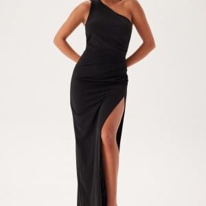 Bubbleroom Occasion One Shoulder Maxi Dress Black M