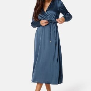 Bubbleroom Occasion Rae Satin Dress Dusty blue L