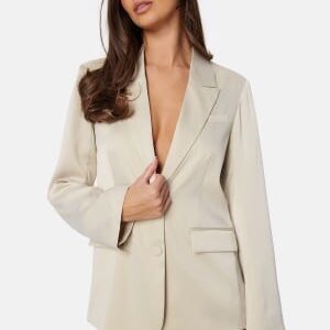 Bubbleroom Occasion Renae Satin Blazer Champagne 34