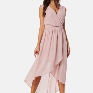 Bubbleroom Occasion High-Low Chiffon Dress Dusty pink 38