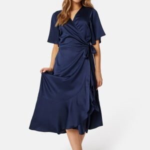 Bubbleroom Occasion Frill Dress Dark blue XS