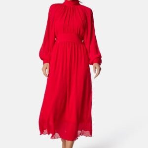 Bubbleroom Occasion Structured Bow Midi Dress Red 36