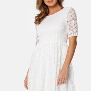 Bubbleroom Occasion Tinsey Lace Dress White 38