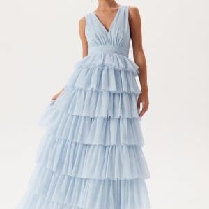 Bubbleroom Occasion Tulle Frill Gown Light blue 36