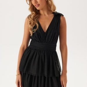 Bubbleroom Occasion Tulle Frill Short Dress Black 40