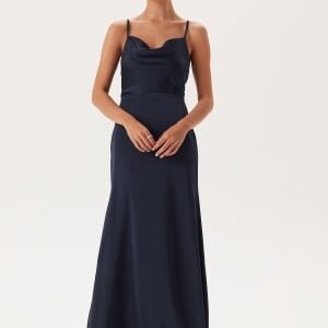 Bubbleroom Occasion Waterfall Mermaid Gown Dark blue 36