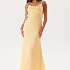 Bubbleroom Occasion Waterfall Mermaid Gown Light yellow 38