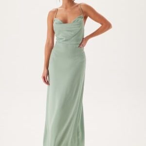 Bubbleroom Occasion Waterfall Satin Ankle dress Dusty green 38