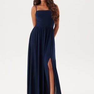 Bubbleroom Occasion Waterfall Soft Gown Navy S