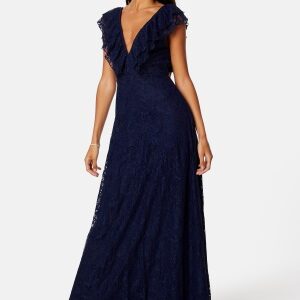 Bubbleroom Occasion Yveine Lace Gown Dark blue 46