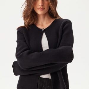 BUBBLEROOM One Button Cardigan Black S