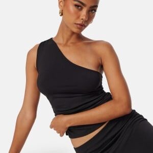 BUBBLEROOM One Shoulder Top Black S