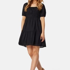 BUBBLEROOM Short Sleeve Cotton Dress Black S