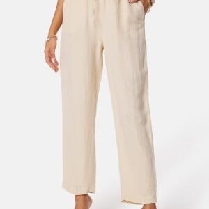 BUBBLEROOM Linen Blend Pants Light beige S