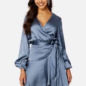 BUBBLEROOM Priya Satin Dress Blue 36