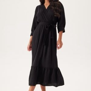 BUBBLEROOM Puff Sleeve Structured Dress  Black S