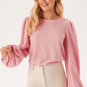 BUBBLEROOM Puff Sleeve Top Light pink XL