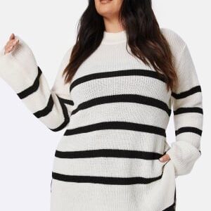 BUBBLEROOM Remy striped sweater White / Striped S