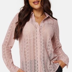 BUBBLEROOM Rhoda Lace Shirt Dusty pink S